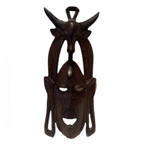 Vintage Wooden Hand Carved Kenyan Tribal‎ Mask